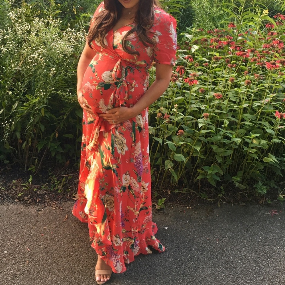 Asos Maternity Tea dress with ruffle detail